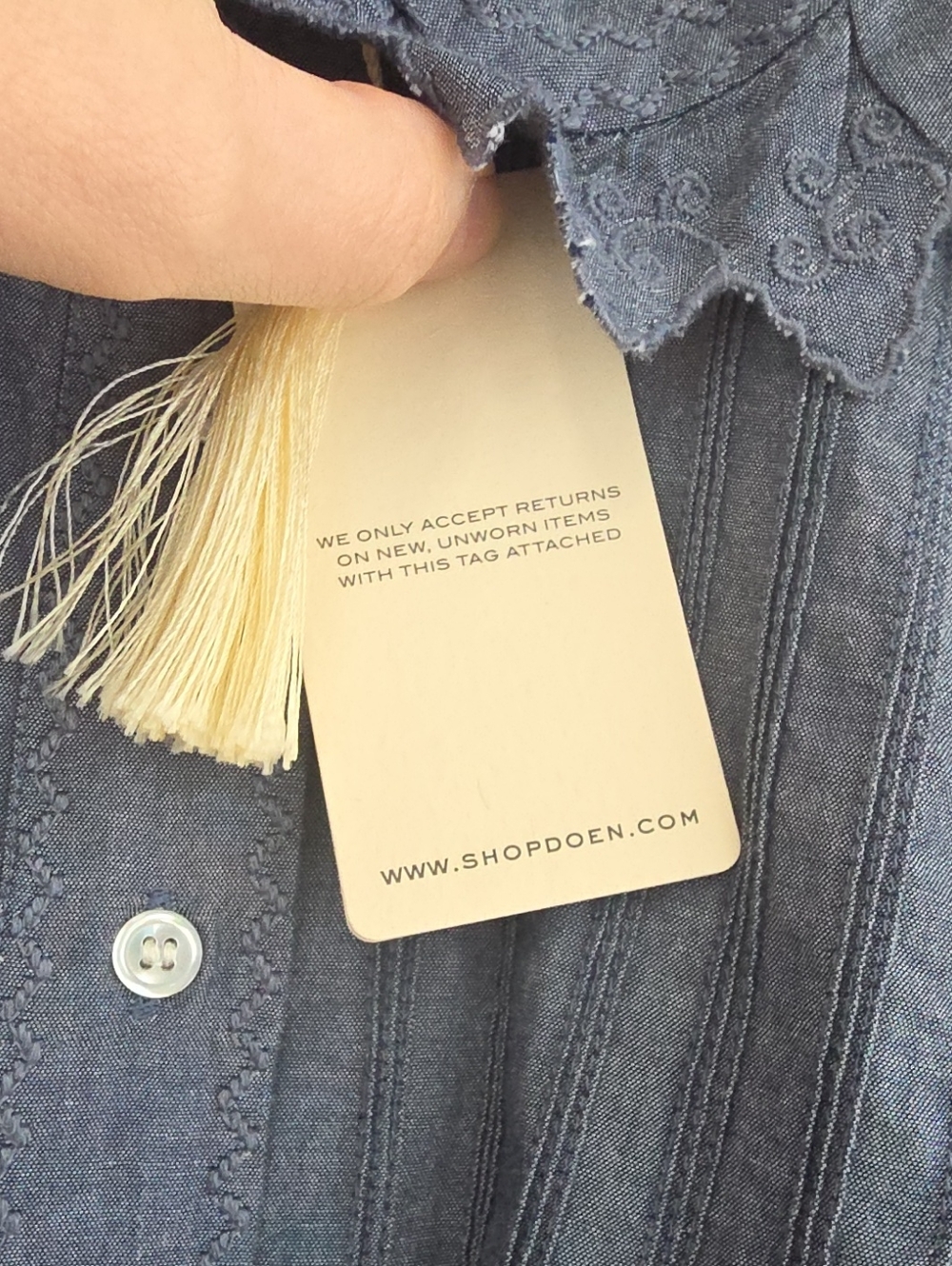 Doen Hickory Blouse- Blue Chambray - Picture 7 of 10